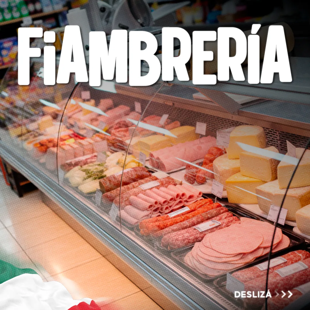 Creativo de fiambrería de Italy Minimarket con fotografía propia.